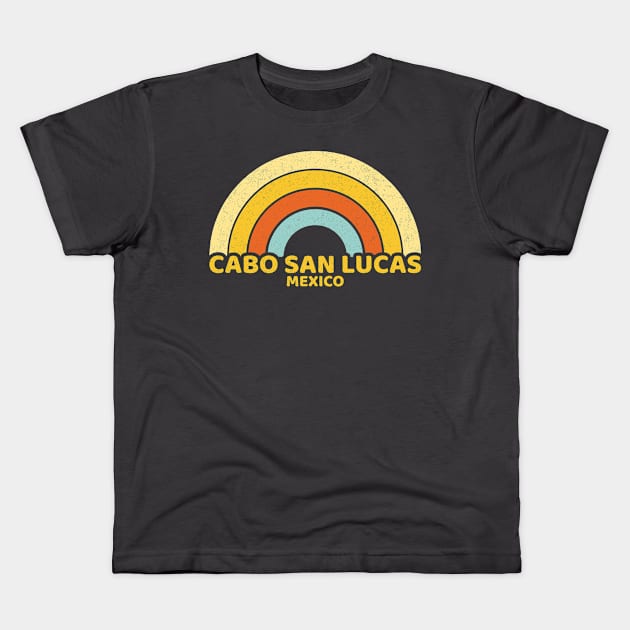 Retro Cabo San Lucas Mexico Kids T-Shirt by dk08